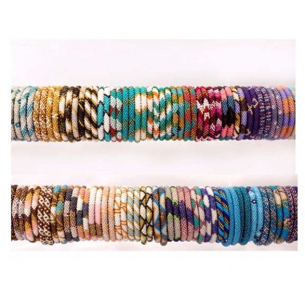 Wholesale-Glass-Beads-Bracelets-Made in Nepal-N-034