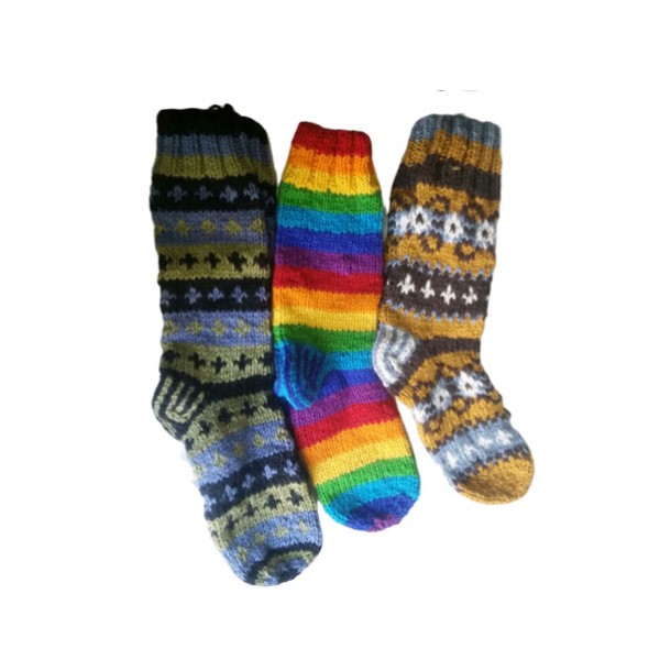 Woolen Knitted Socks - Winter Socks - Made in Nepal