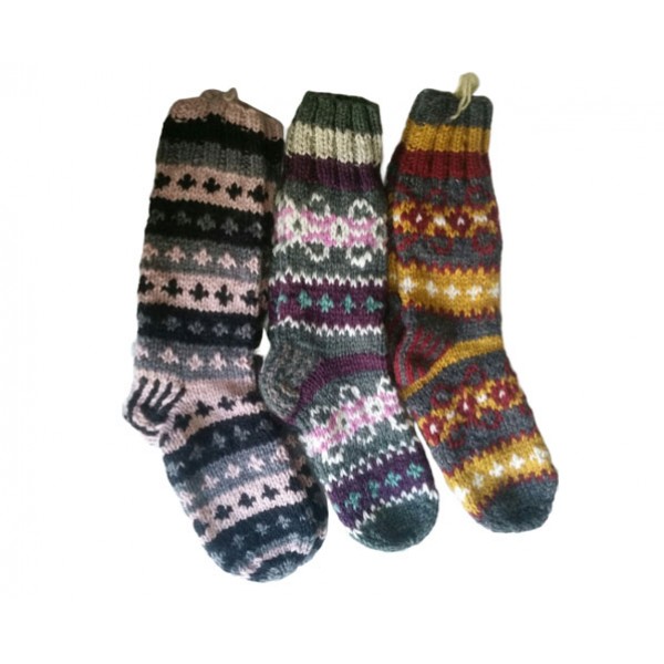 Woolen Knitted Socks - Winter Socks - Made in Nepal